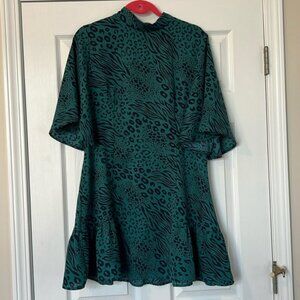 Missguided green Animal Print Dress